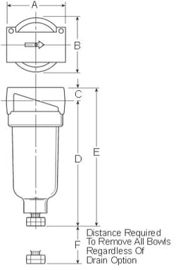 Prep-Air-II-14F-Miniature-Filter-Dimensions