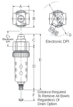 Prep-Air-II-15F-Coalescing-Filter-Dimensions