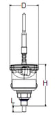 Parker SensoNODE Blue Temperature Sensor Dimensions