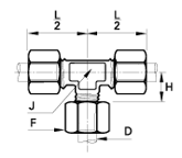 0104 Union Tee Dimensions