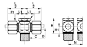 0119 Double Banjo Captive Sealing Dimensions