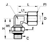 0199 BSPP Adjustable Male Elbow