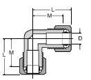 165C-265C Union Elbow Dimensions