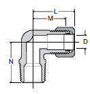 169C-269C Male Elbow Dimensions