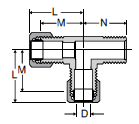 171C Male Run Tee Dimensions