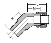 179CA 45 Degree Elbow Dimensions