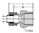 66CA Female Connector Dimensions