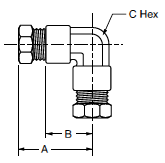 165HD Union Elbow Dimensions