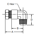 169HD Male Elbow Dimensions