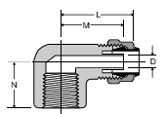 170P Female Elbow Dimensions