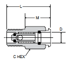 391PSS Coupler Body Dimensions