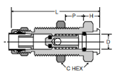 392P Bulkhead Body Dimensions