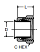 61PB Nut & Brass Sleeve Assembly Dimensions