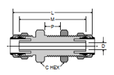 62PBH Bulkhead Unio Dimensions