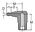 229 Elbow Barb Adapter Dimensions