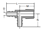 231 Male Run Tee Dimensions