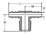 232 Branch Tee Dimensions