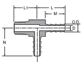 171HB Run Tee Dimensions