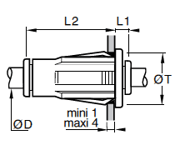 32PLPBHP Plug-In Bulkhead Union Dimension