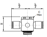 32PLPDJ Double Banjo BSPP Dimensions