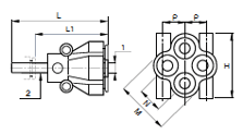 362PLPDSP Double Plug-In Y Dimensions