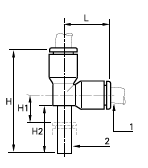 371PLPSP Plug-In Run Tee Dimensions