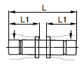 63PLM Double Male Union Metric Dimensions