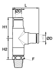 171PLS Male Run Tee BSPT Dimensions