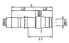 67PLS Metric Tube Reducer Dimensions