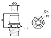68PLS Male Connector Dimensions
