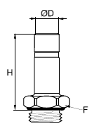 68PLSSP Male Standpipe BSPP Dimensions