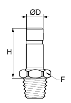 68PLSSP Male Standpipe BSPT Dimensions