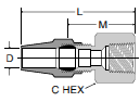 66AB Female Connector Dimensions