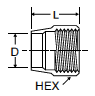 61RB Nut Dimensions