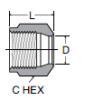 61NTA Nut Dimensions