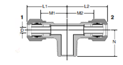 VS272NTA Male Branch Tee Dimensions