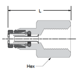 66PTC Female Connector Dimensions