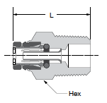 68PTC Male Connector Dimensions