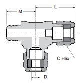 171VL Male Run Tee Dimensions