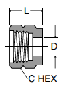 61VL Nut Dimensions