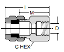 66VL Female Connector Dimensions