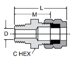 68VL Male Connector Dimensions