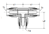 164PMT Union Tee Dimensions