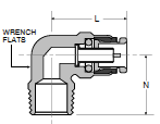 169PMTNS Male Elbow Rigid Dimensions