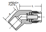179PMTNS 45 Degree Rigid Male Elbow Dimensions