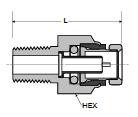 68PMT Male Connector Dimensions