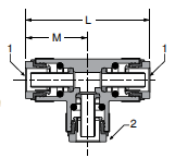 364PTC Union Tee Dimensions