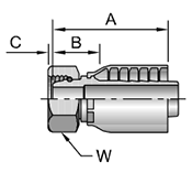 Parker 19277 Female BSP Parallel Crimp Fitting