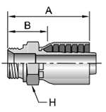 Parker 1D977 Male Parallel Crimp Fitting