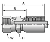 Parker Female Metric Swivel 1KU77 Crimp Fitting